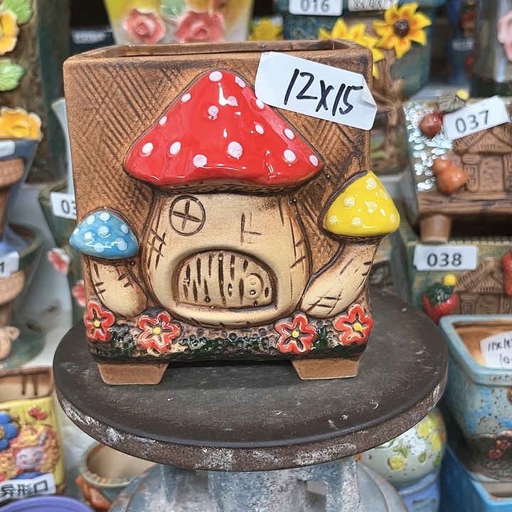 紫砂花盆粗陶材质多肉花盆