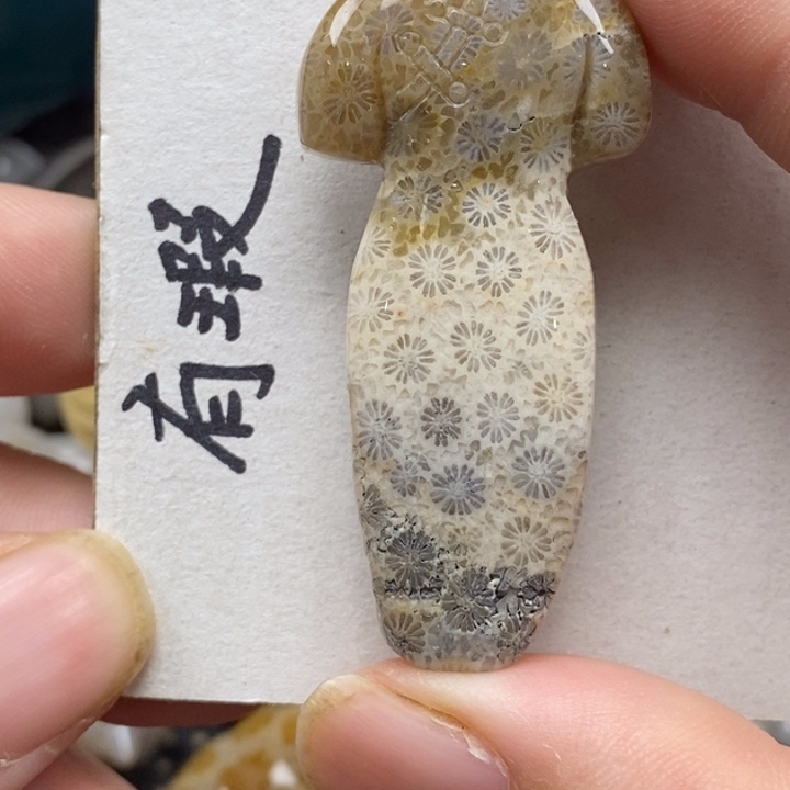 硅化珊瑚（珊瑚玉）未镶嵌颈饰