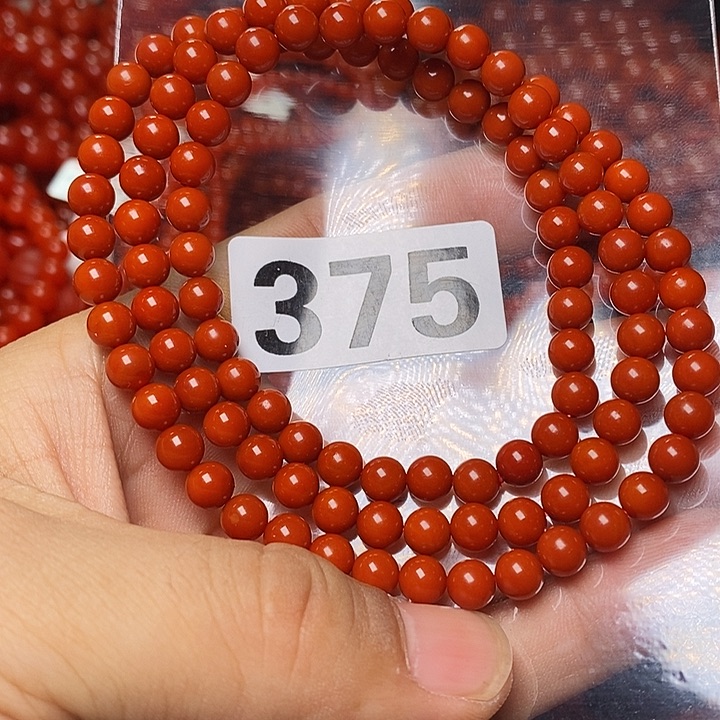 桔****南红玛瑙未镶嵌手链