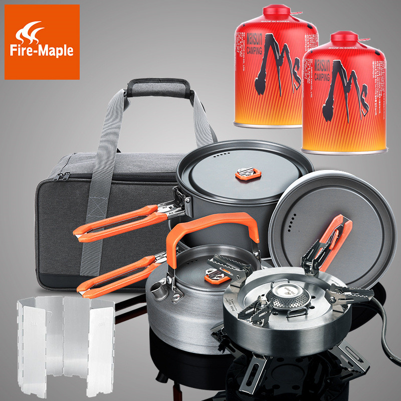 火枫盛宴4擎天炉组合套装户外锅具露营装备炉具野餐野炊套锅炊具