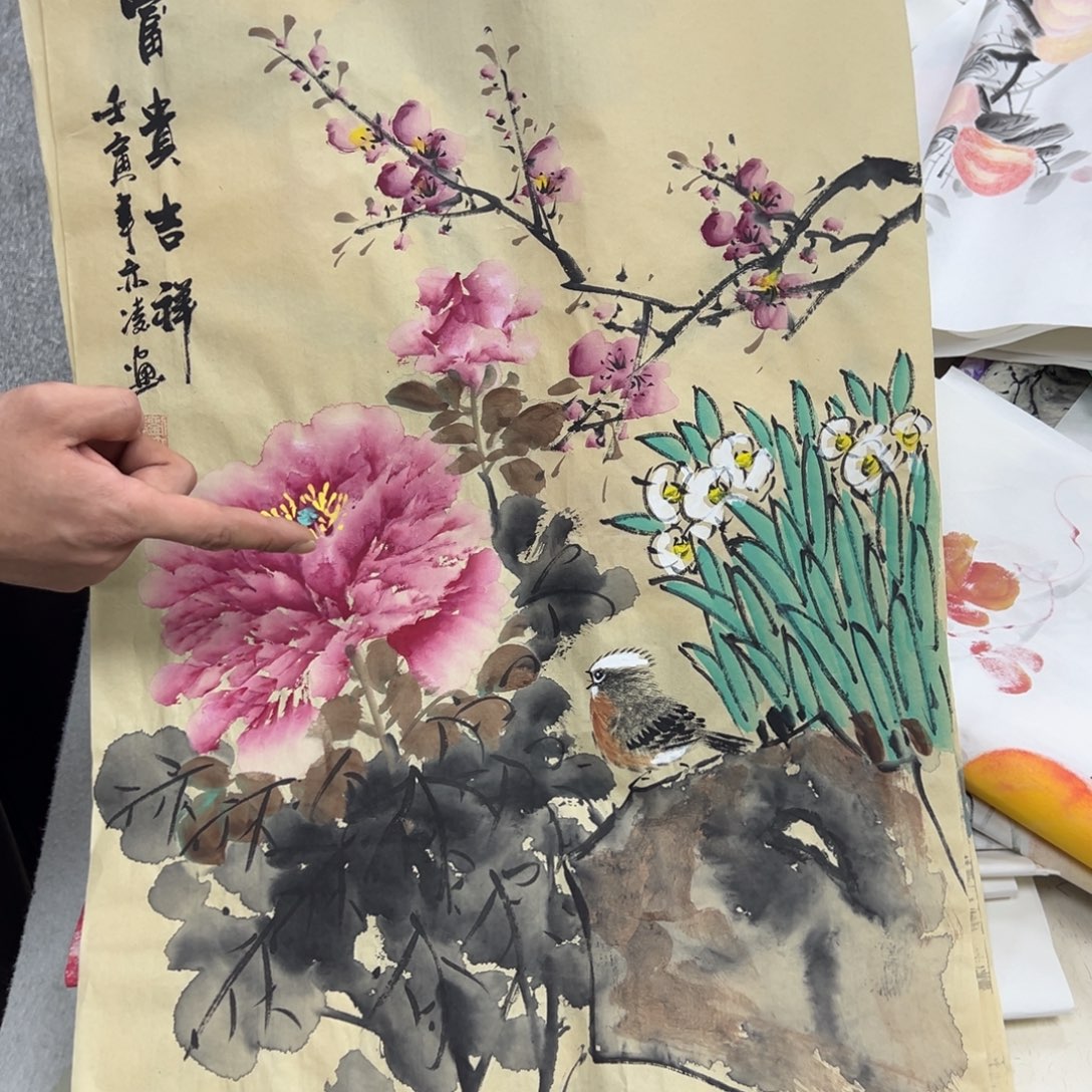 国画纯手绘西瓜宣纸