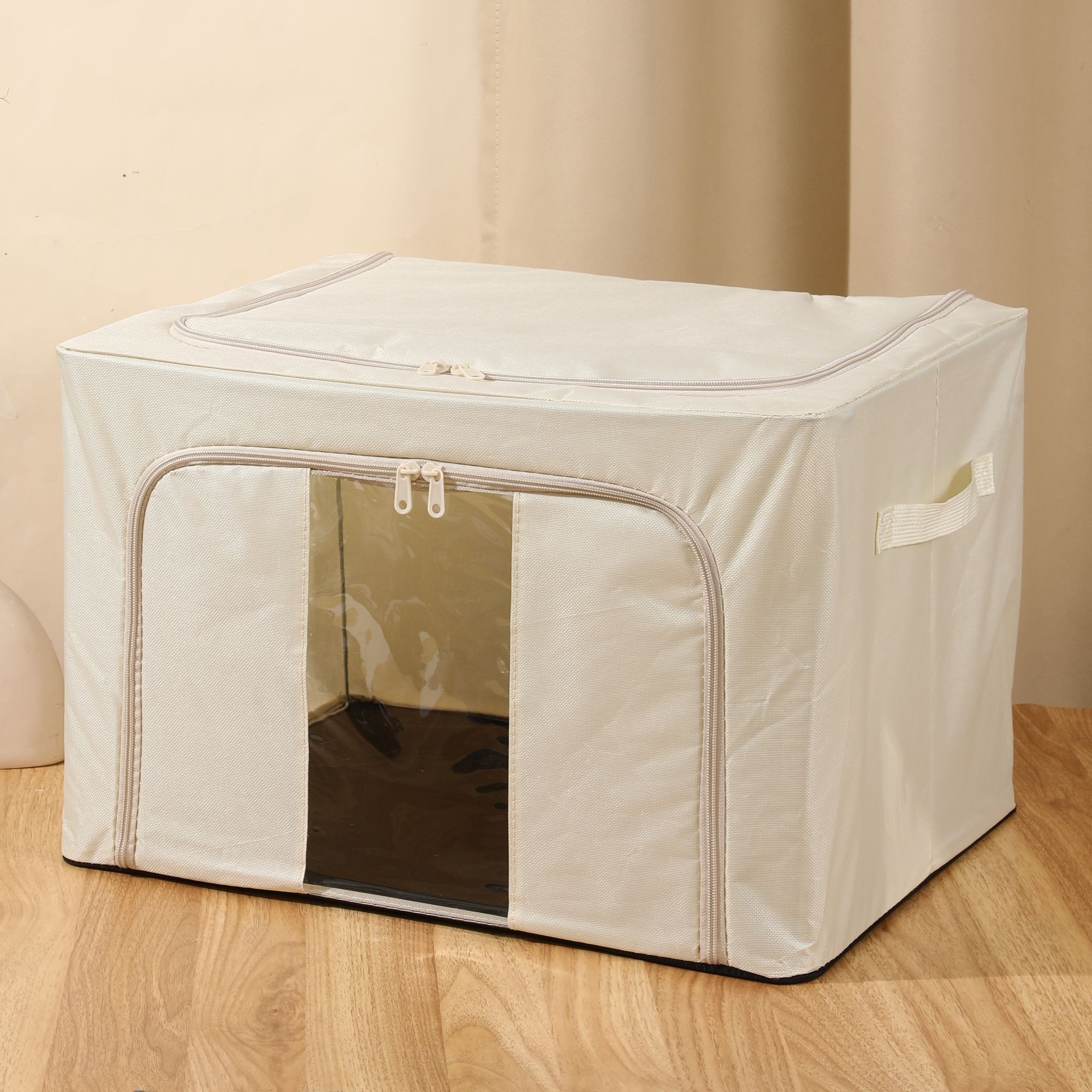 66升百纳箱3.5钢架折叠布艺大容量可视防潮防腐无异味整理师