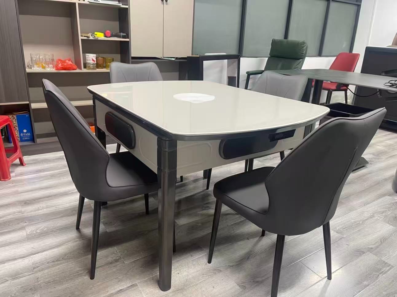 2025全新实木框带麻将机全自动餐桌家用一桌四椅麻将桌