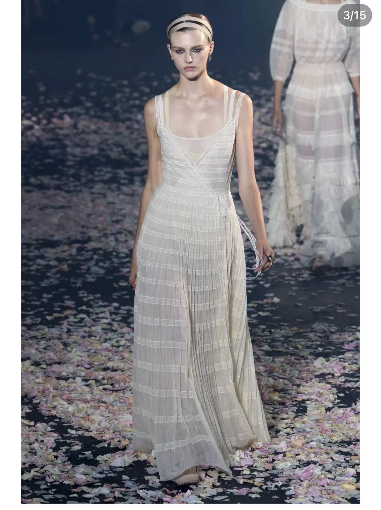 99新 DIOR/迪奥 吊带长款真丝连衣裙38码