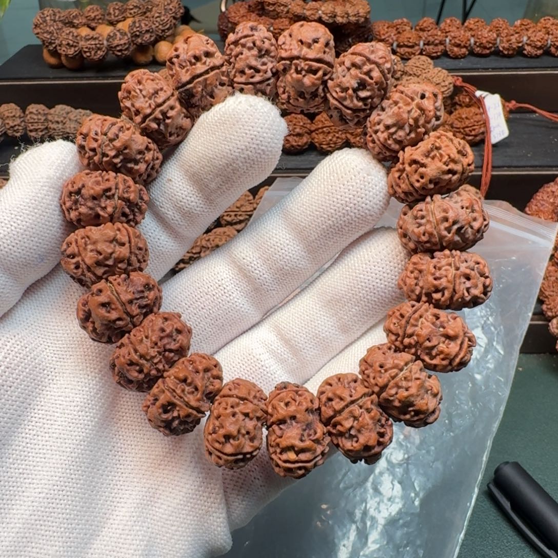 金刚菩提手串19天然纽扣（扇面）