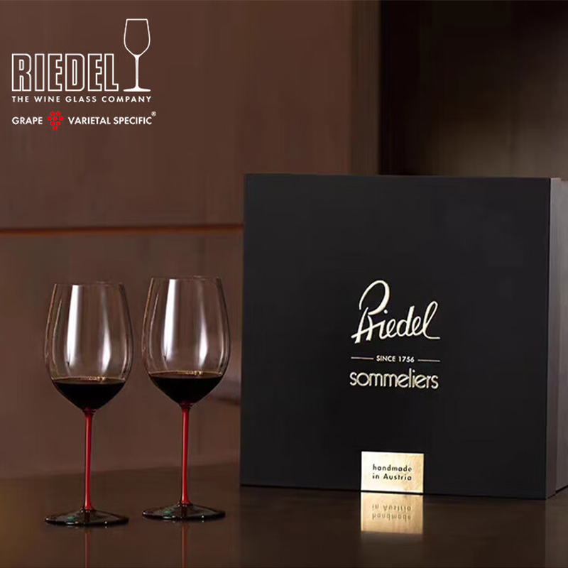 RIEDEL/醴铎红领结波尔多勃艮第红酒杯 手工酒杯 2支礼盒装 