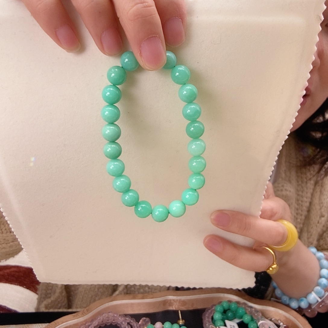 玛瑙/玉髓手串未镶嵌素圈澳玉