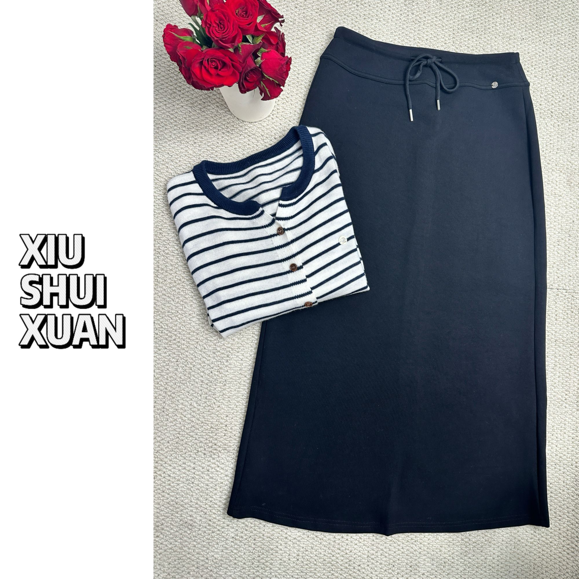 秋季高腰显瘦百搭舒服半身裙