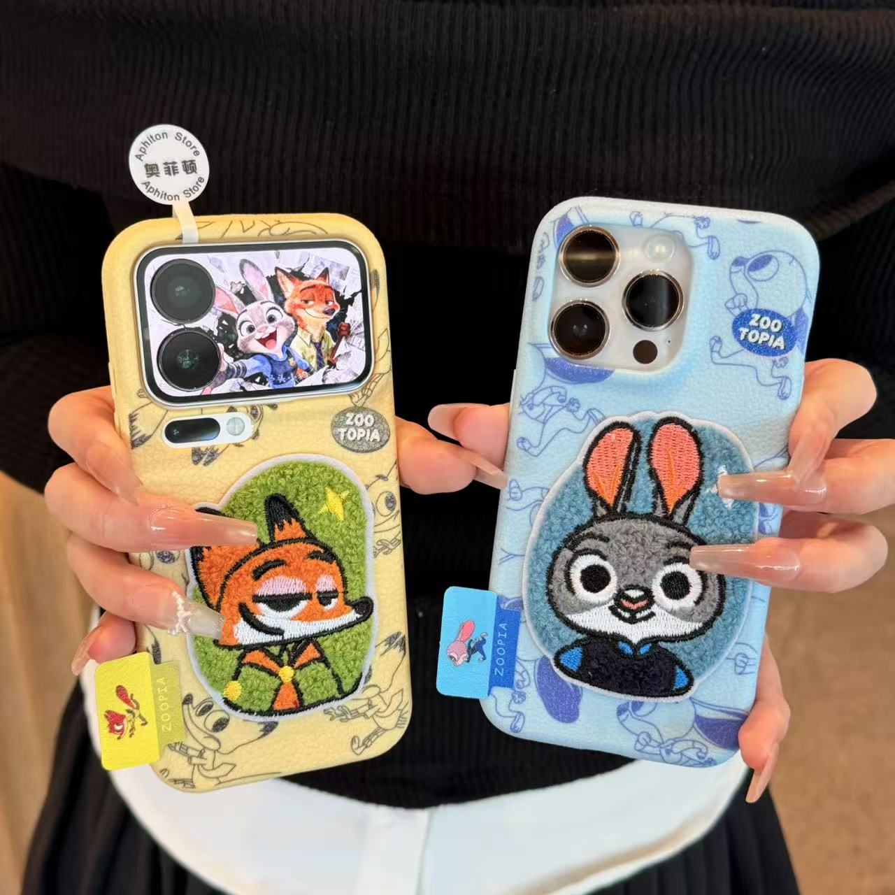 奥菲顿朱迪尼克刺绣标签适用苹果17/16PM手机壳华为vivoppo小米15