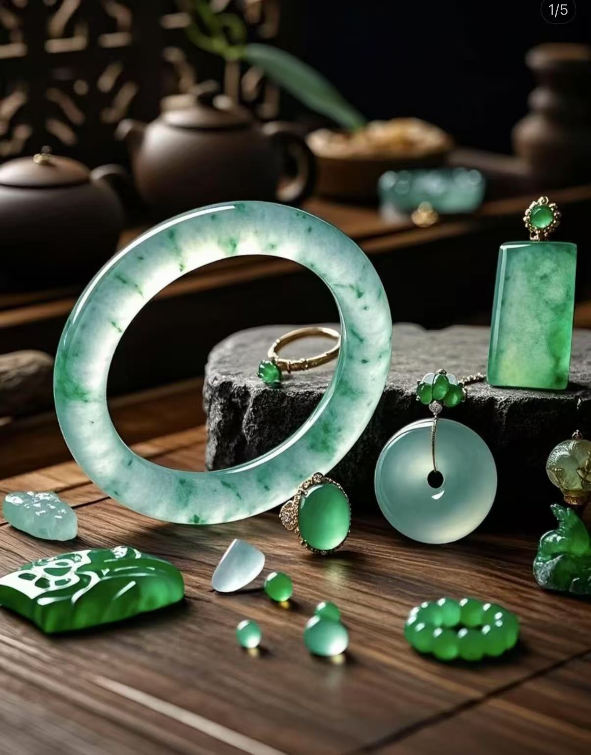 非洲翠高冰绿花手镯冰种飘花手镯女款镯子