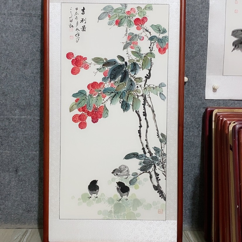 【闪购商品】国画书画作品带框，125×65厘米
