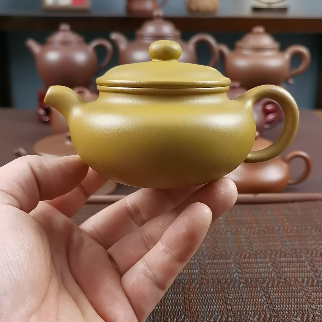紫砂茶壶黄金段仿古200CC孤品放漏