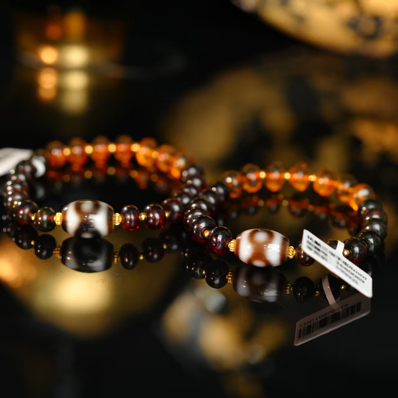 【初见珠宝】S925银抚顺琥珀手串3-1C44X173【多样性发一件】