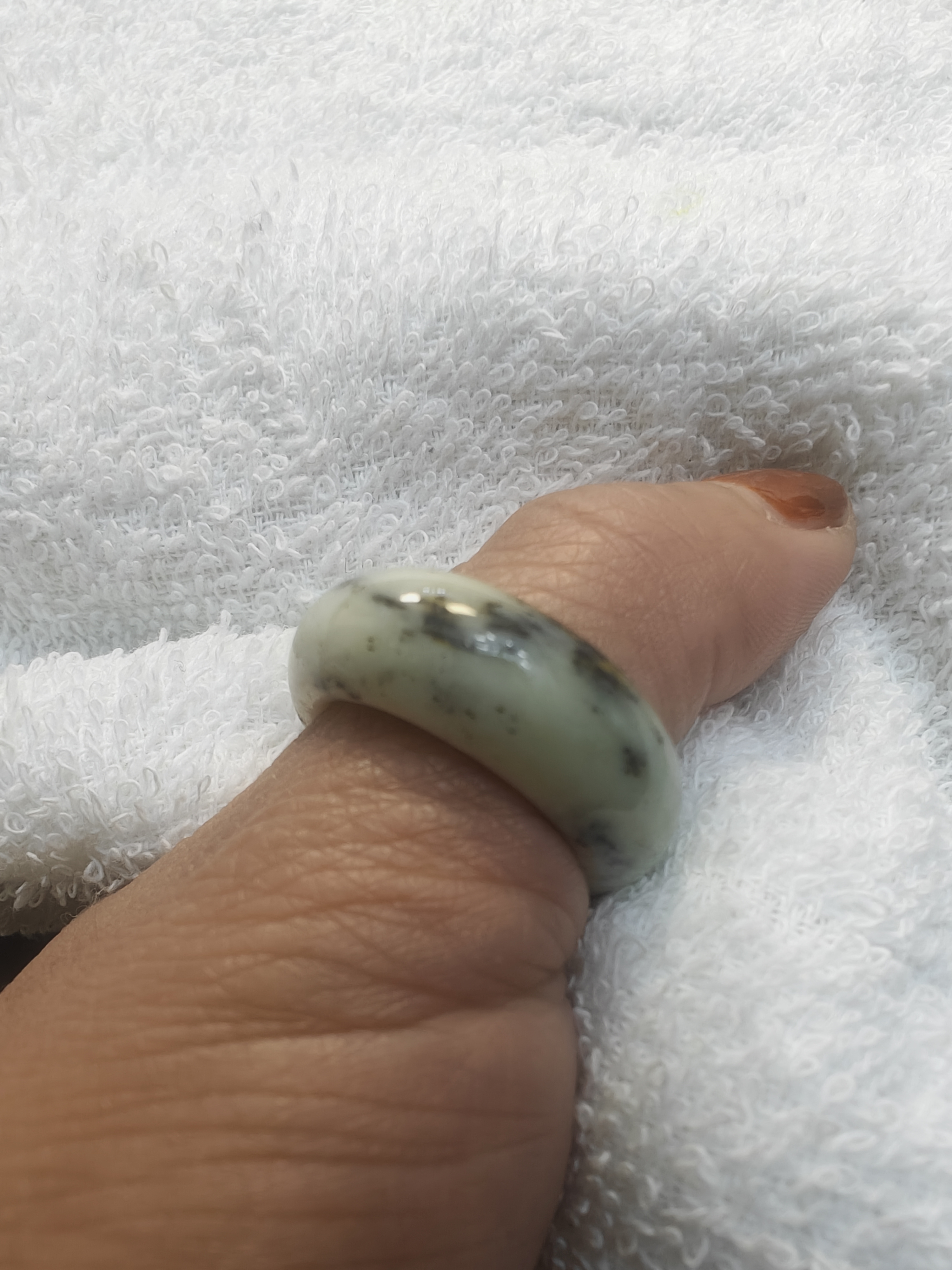 天然花玉新中式复古男女款个性指环精品戒圈