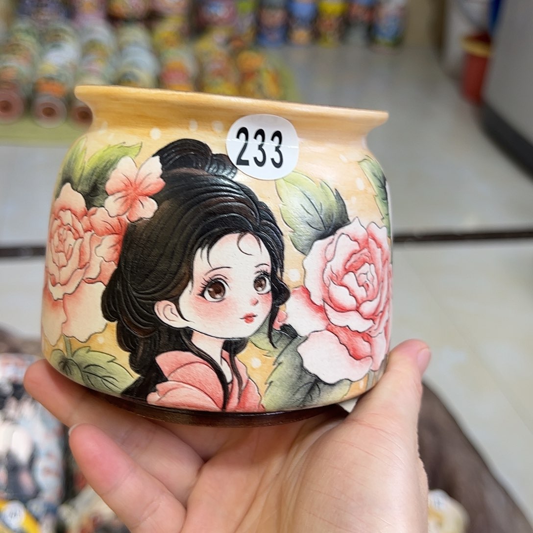 景德镇陶瓷炫彩花盆