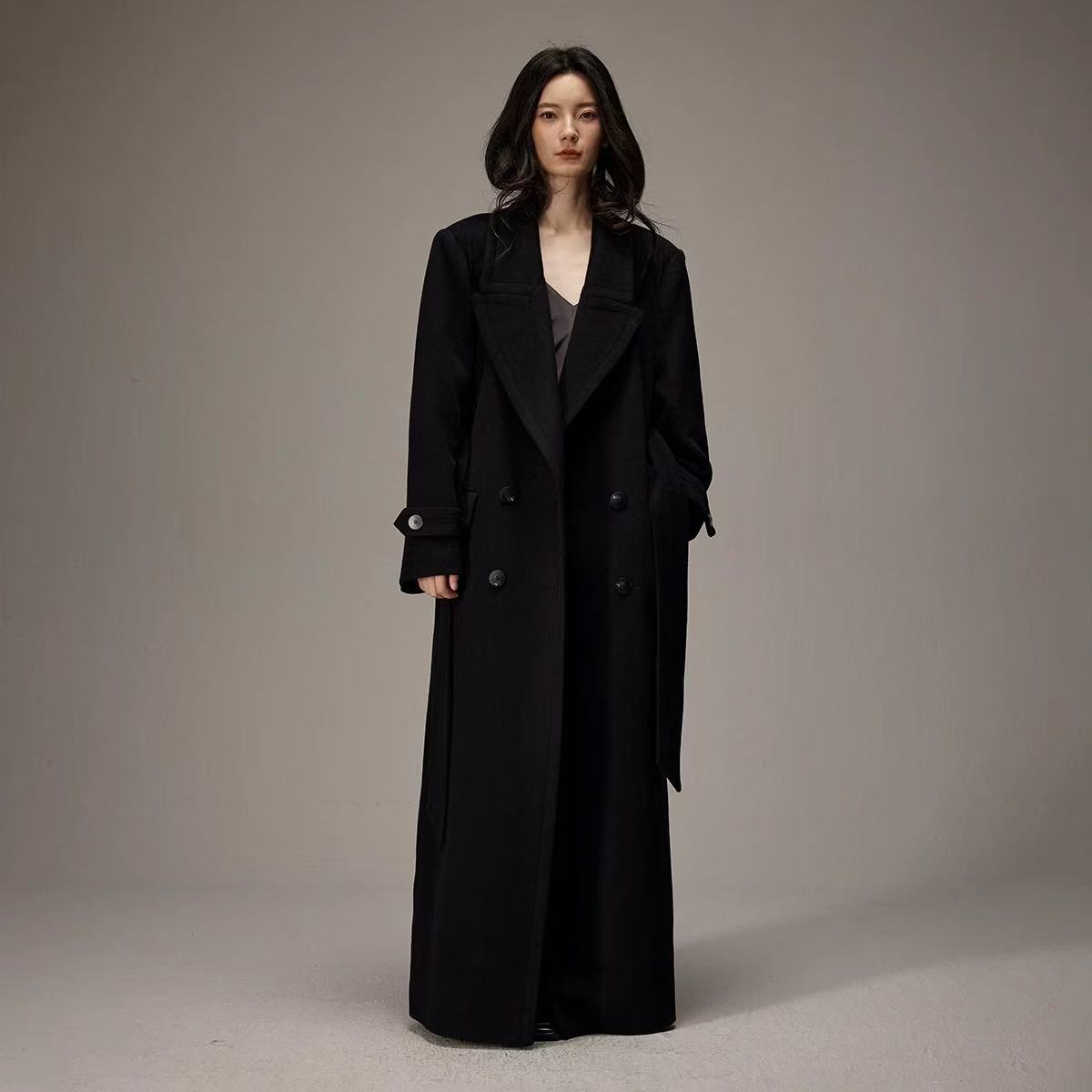 2号复合链接—高品质时尚气质宽松百搭款双面羊毛大衣毛呢外套