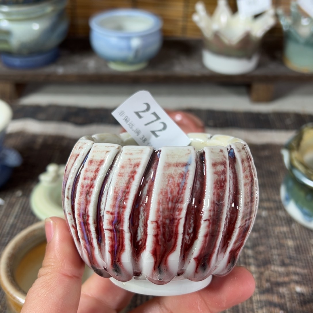 红陶景德镇手工花盆