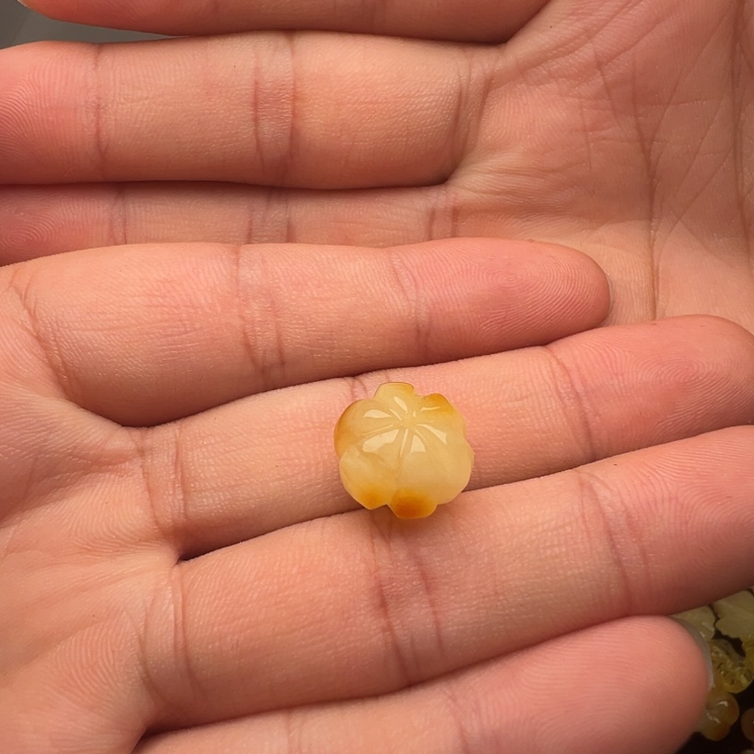蜜蜡未镶嵌颈饰南瓜珠提溜吊坠