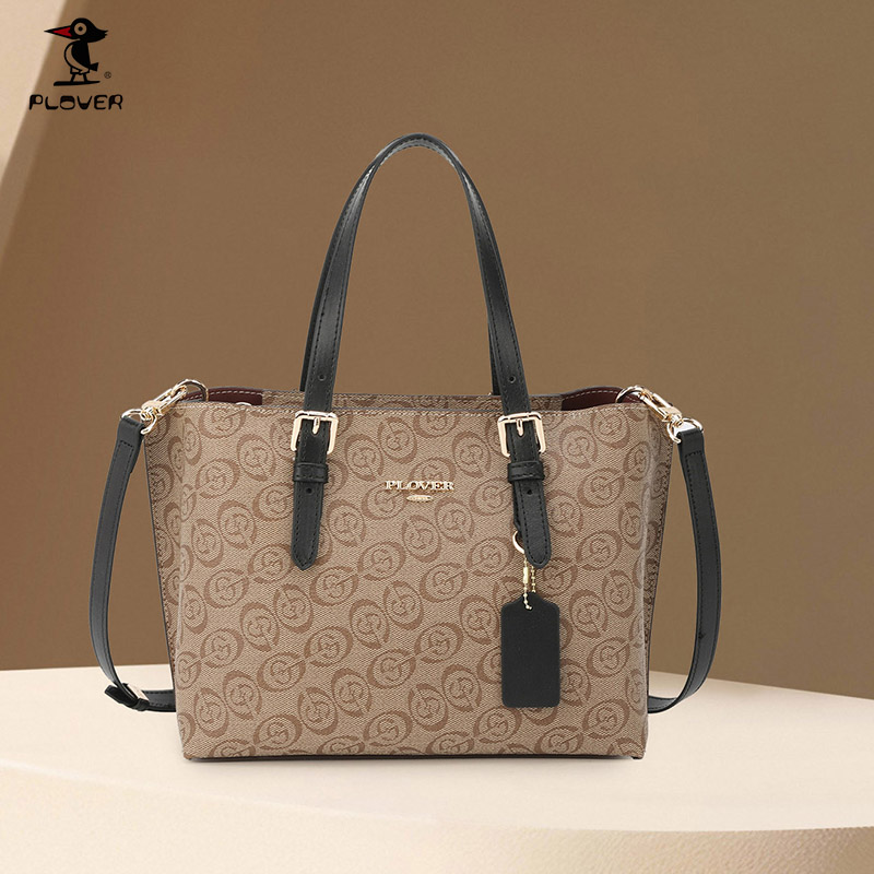 PLOVER2025新款手提单肩包潮流印花托特包气质简约高档通勤斜挎包