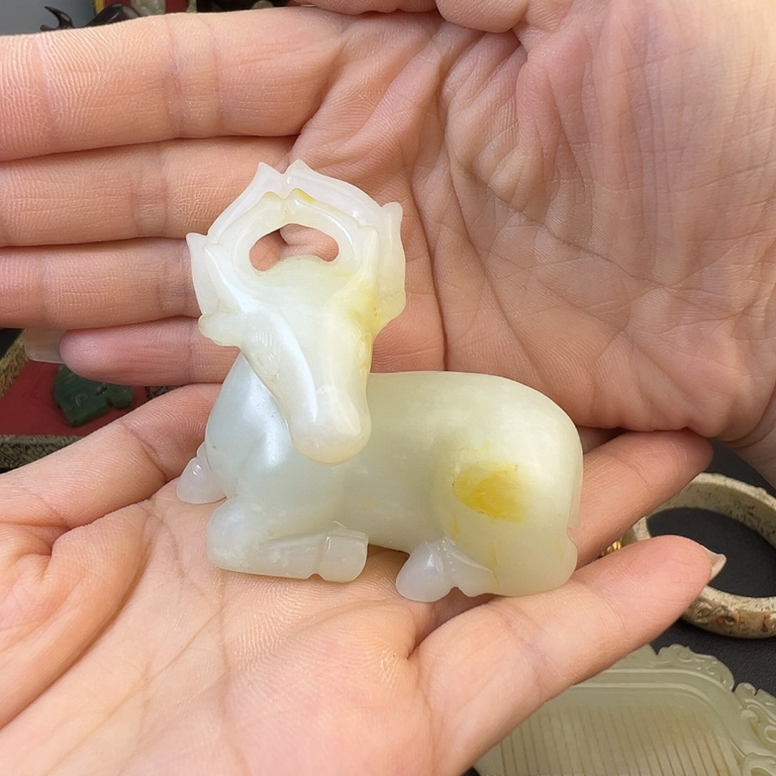 和田玉未镶嵌挂件壮****茶