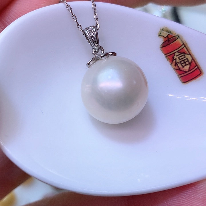 银S925镶嵌耳饰淡水珍珠