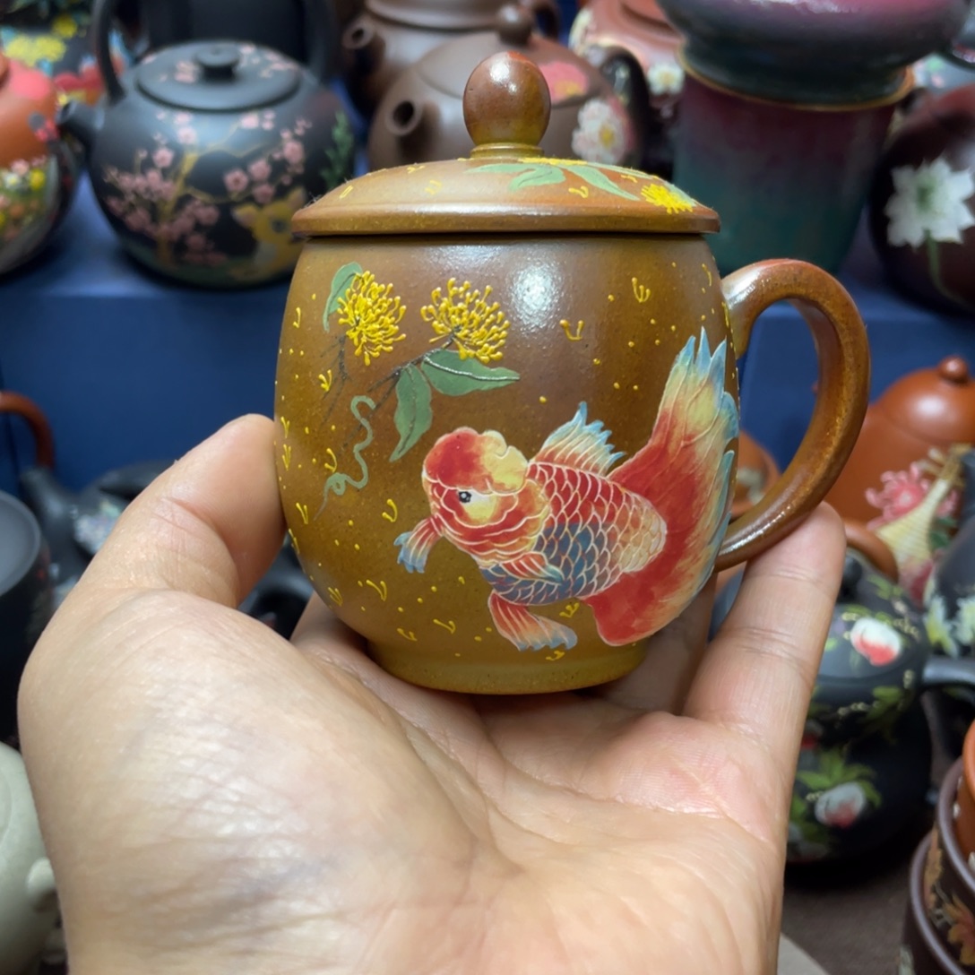 红泥茶杯紫砂主人杯150cc