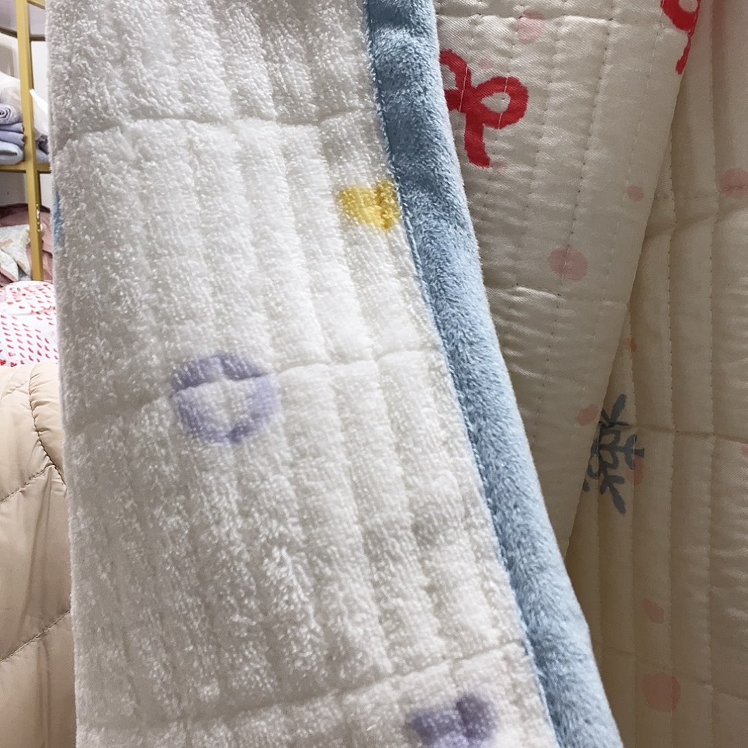 竹子纤维纯棉绒床盖生理垫