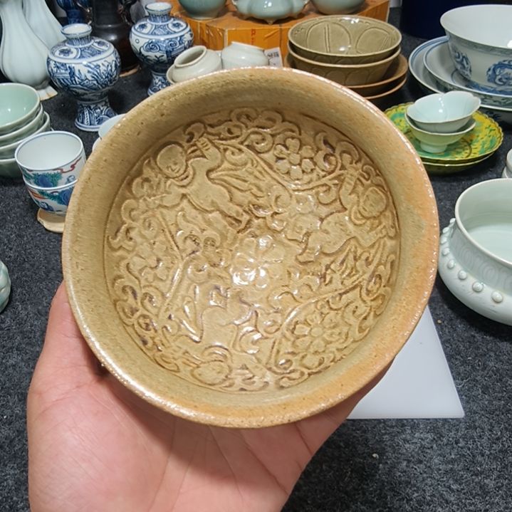 紫砂茶盘沈*越窑小碗一个全品