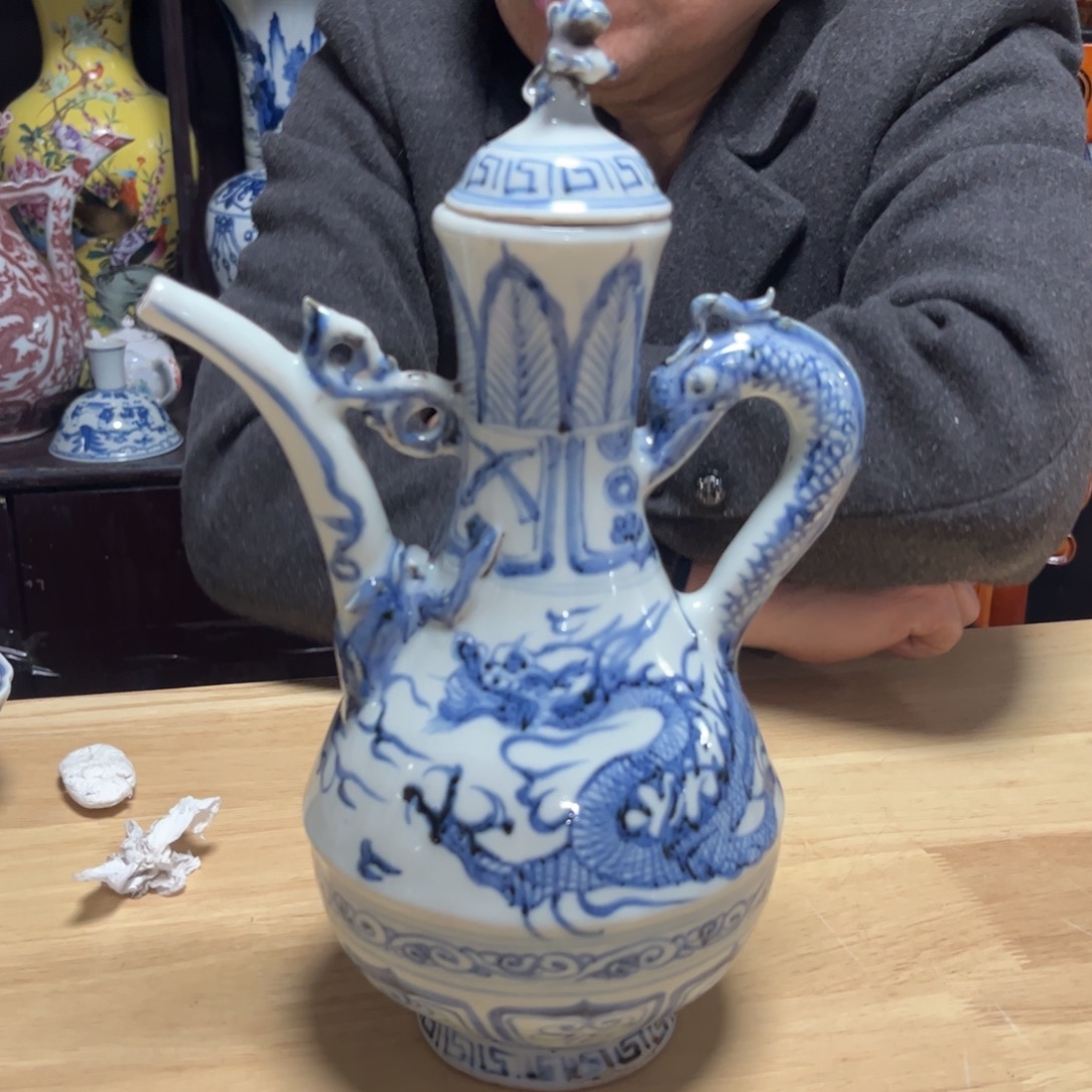 青花瓷器酒壶欣赏好