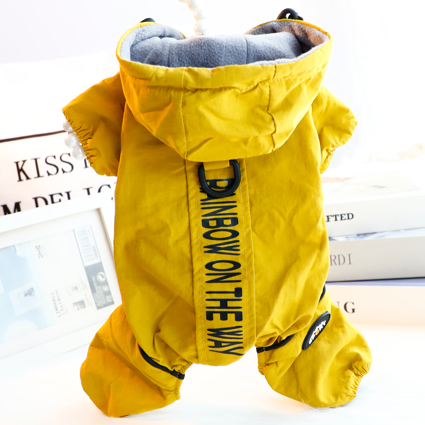 狗狗衣服秋冬装厚款山系四腿牵引冲锋外套小型犬泰迪比熊宠物7386