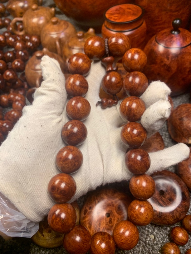 缅甸花梨木手串多瘤疤文玩念珠佛珠盘玩