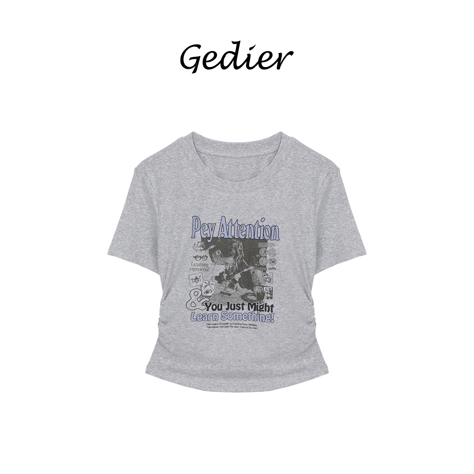 【歌蒂尔】百搭收腰显瘦短袖小T恤 夏季穿搭必备上衣女款 TG520800Y