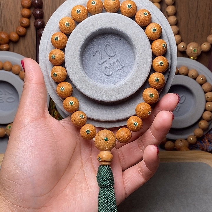 凤眼菩提手串12mm➕绿宝石镶嵌