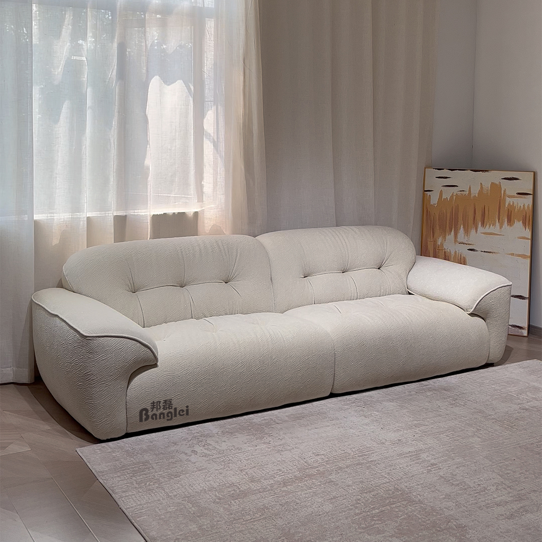 邦磊BANGLEI 中古兰德里沙发意式复古布艺客厅风格轻奢