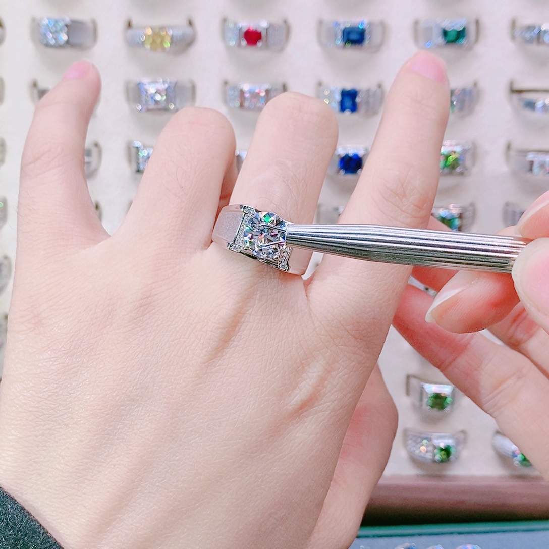 925银微镶H2克拉顶配28号