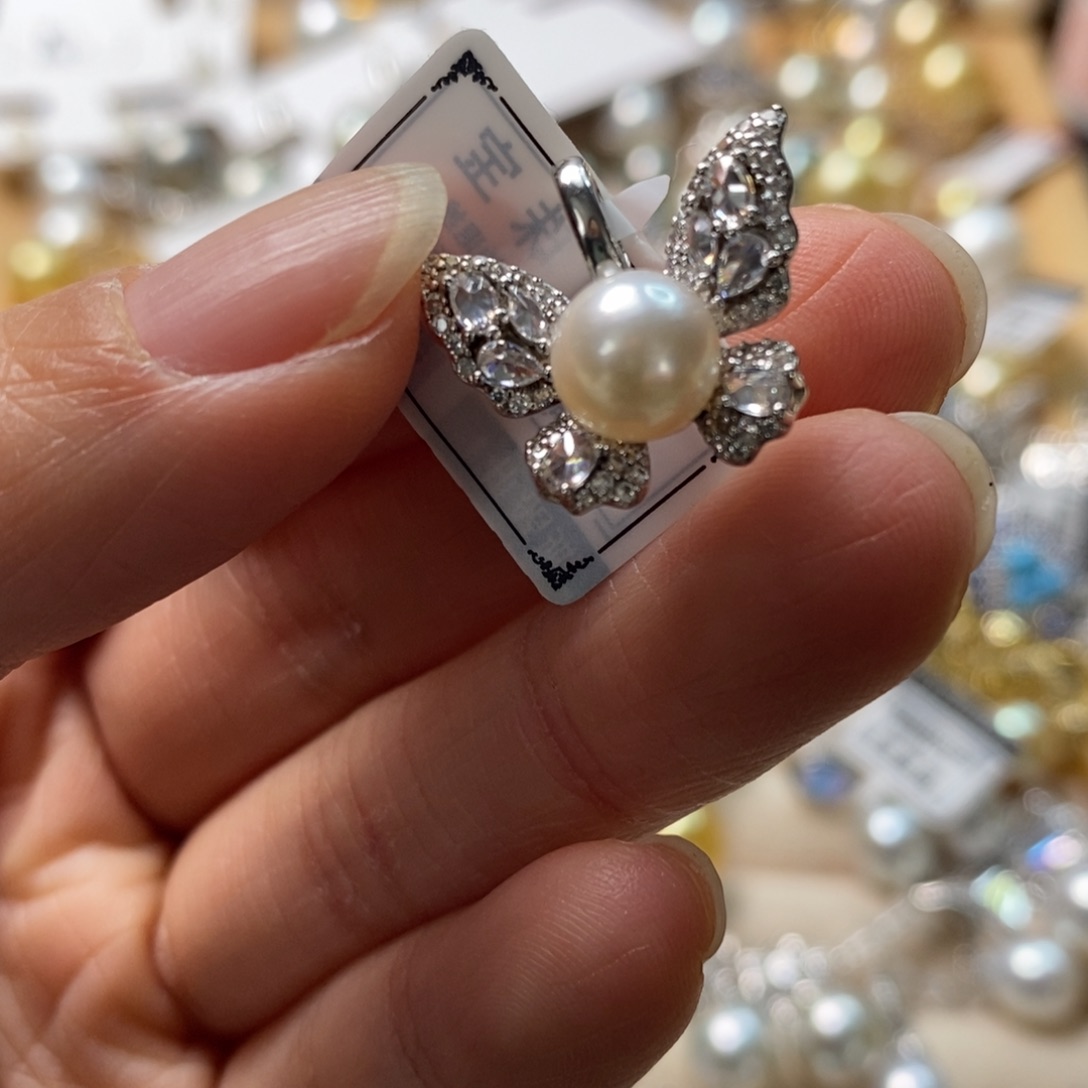 海水珍珠颈饰银S925镶嵌