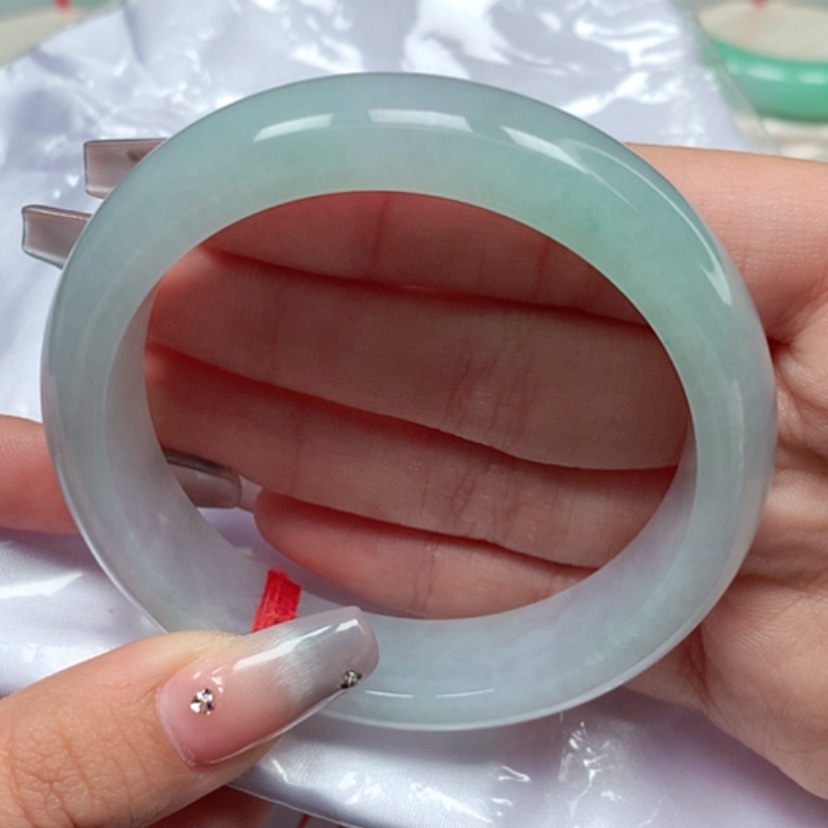 【闪购商品】翡翠手镯未镶嵌57圈宽胎