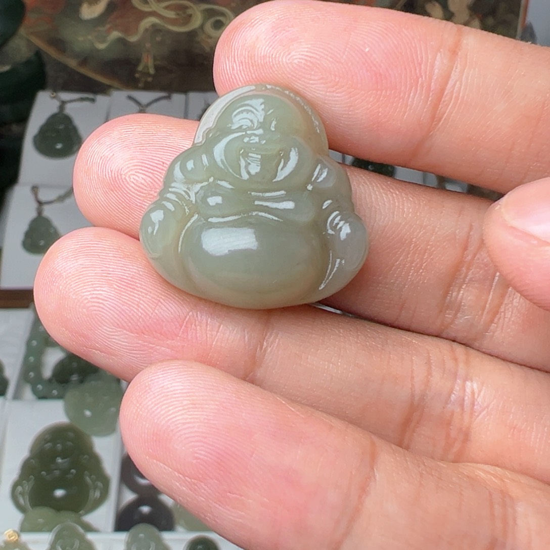 和田玉吊坠(不含链)未镶嵌25mm特价佛公微瑕疵款考虑好