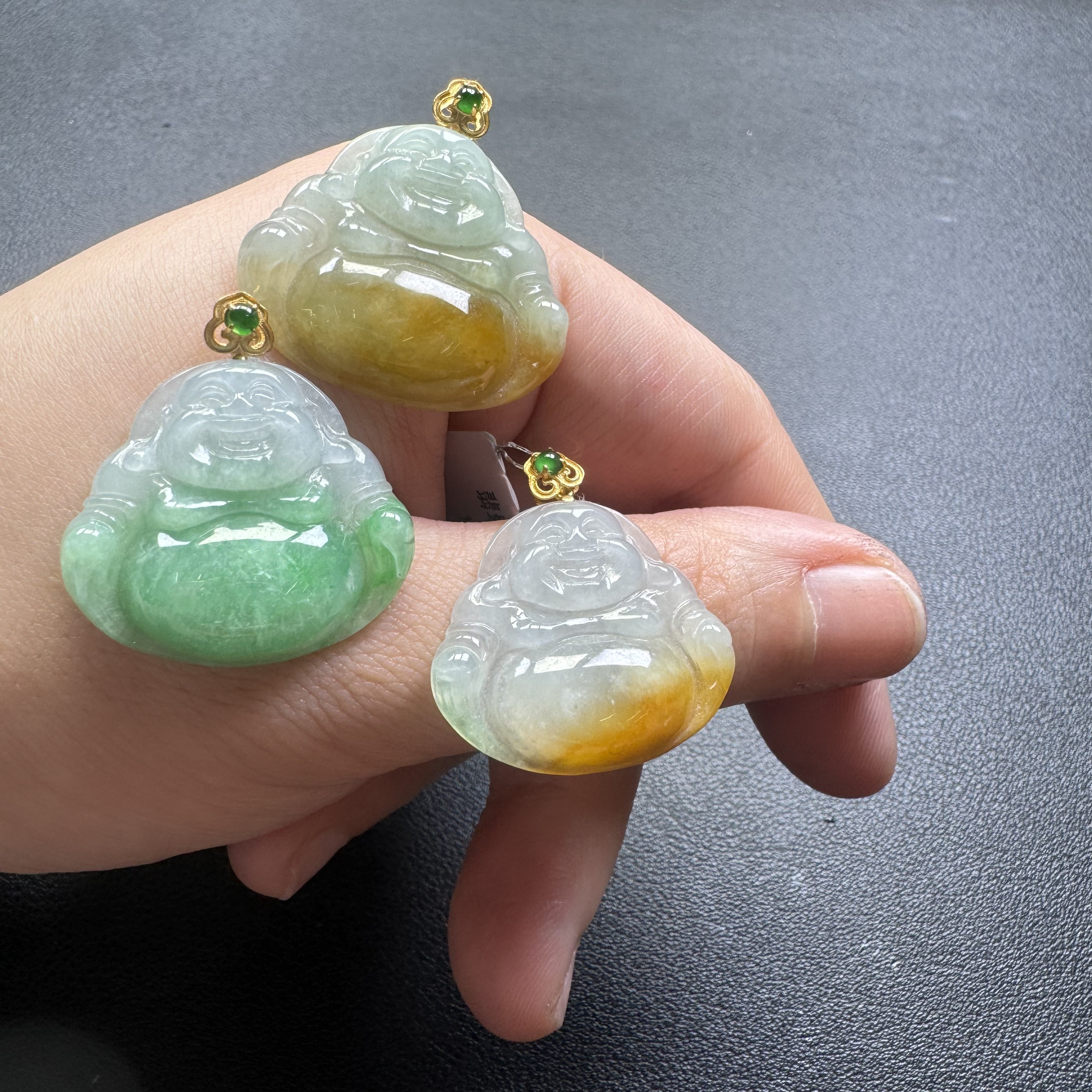 缅甸天然A货翡翠佛公吊坠多样性发一YWCHSS006