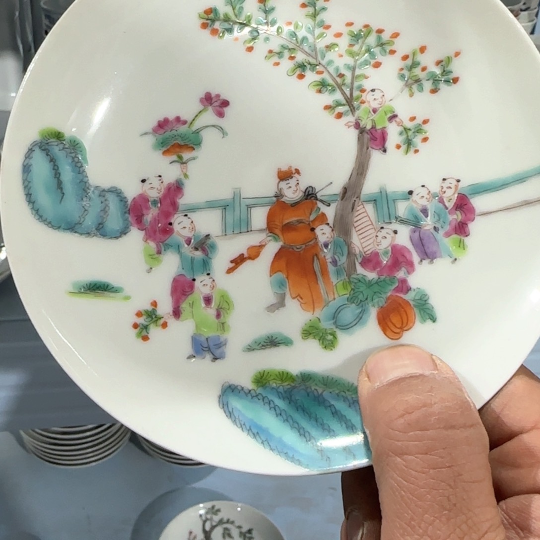 瓷片摆件手绘瓷器全部处理