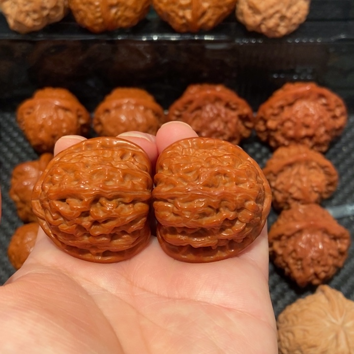 讲****把件文玩核桃38尺寸白狮子1822