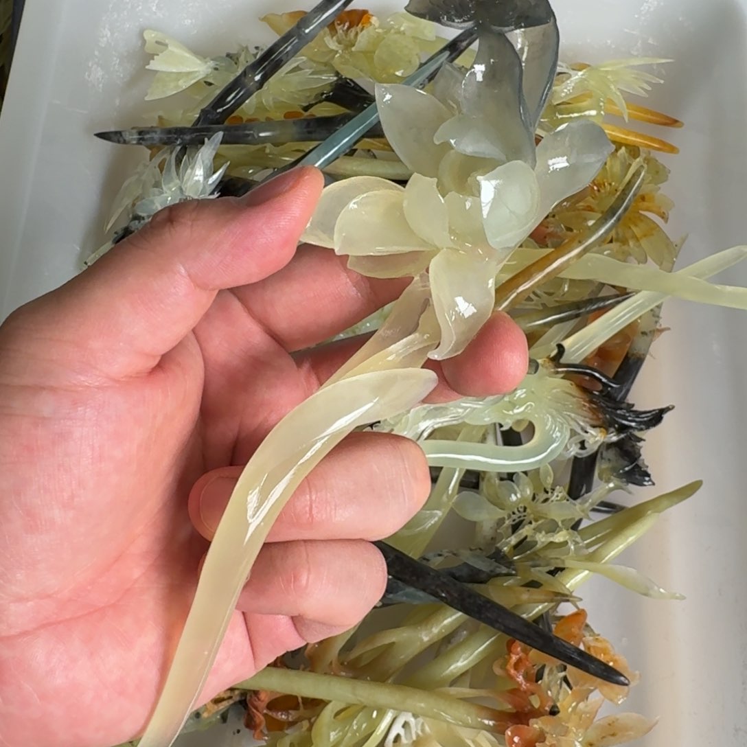 岫玉发簪未镶嵌明君玉簪贼拉好看