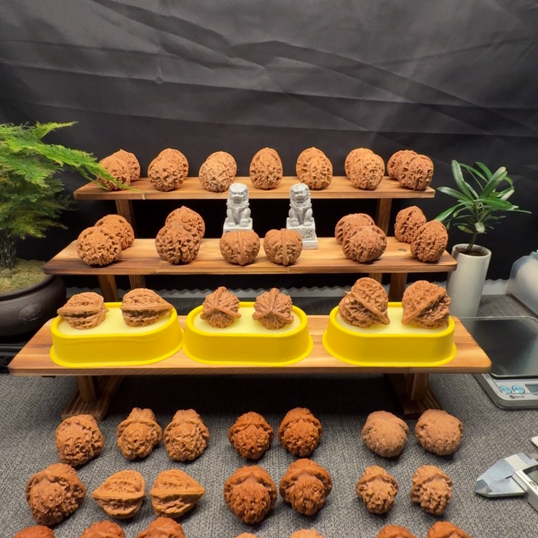 桃核把件全品无修 平顶狮子头