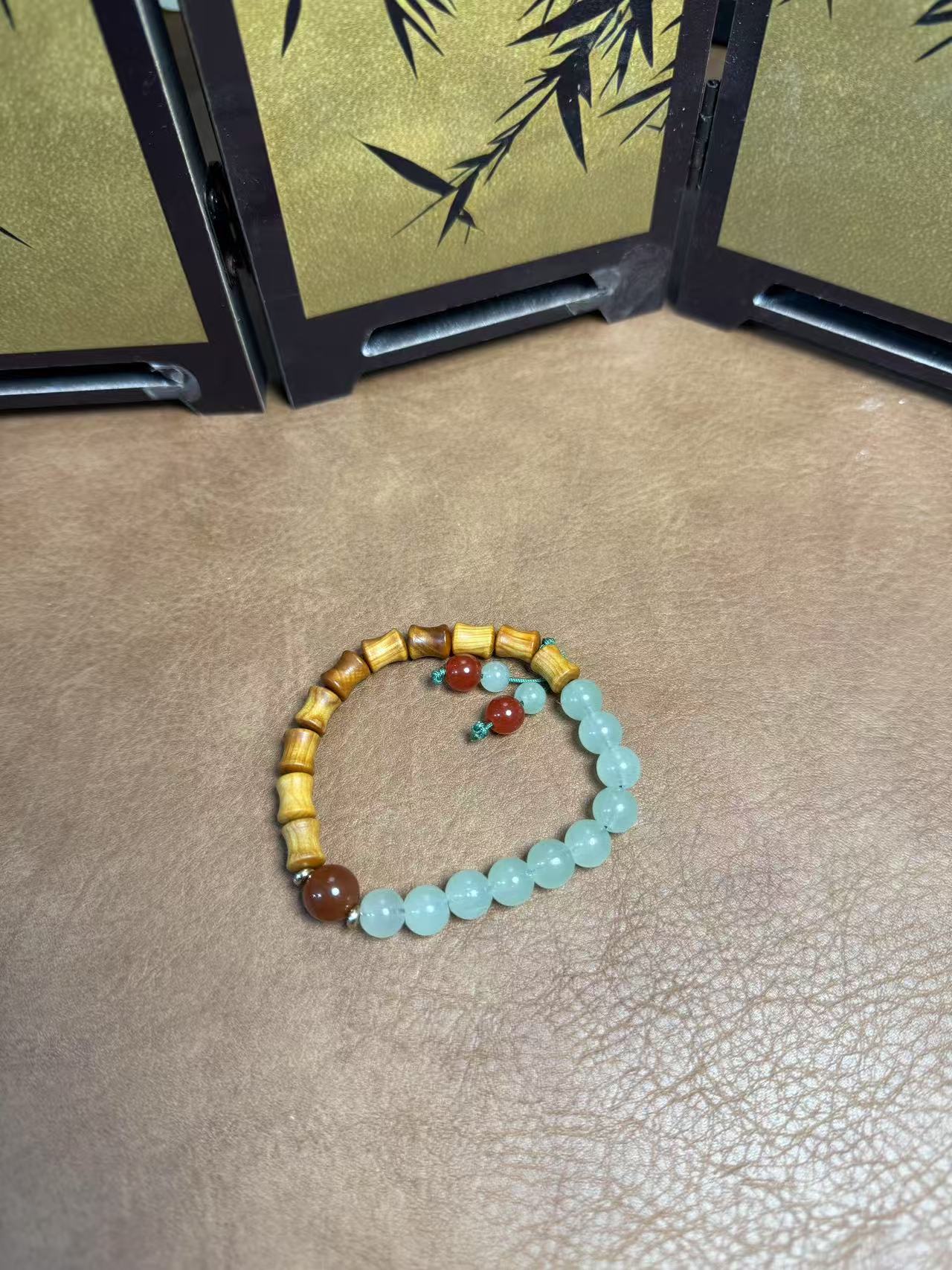 028—单圈竹节带配饰手串