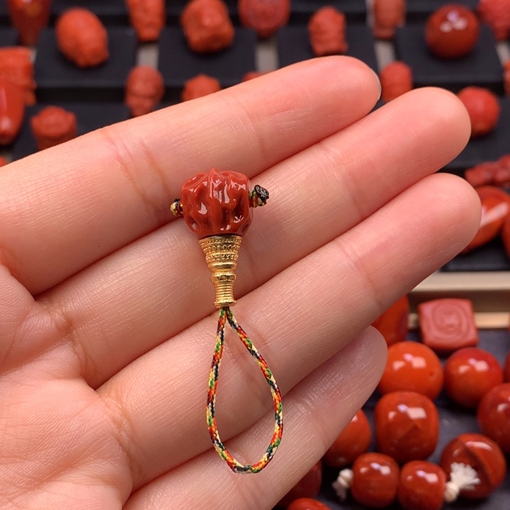 南红玛瑙未镶嵌分体三通10MM
