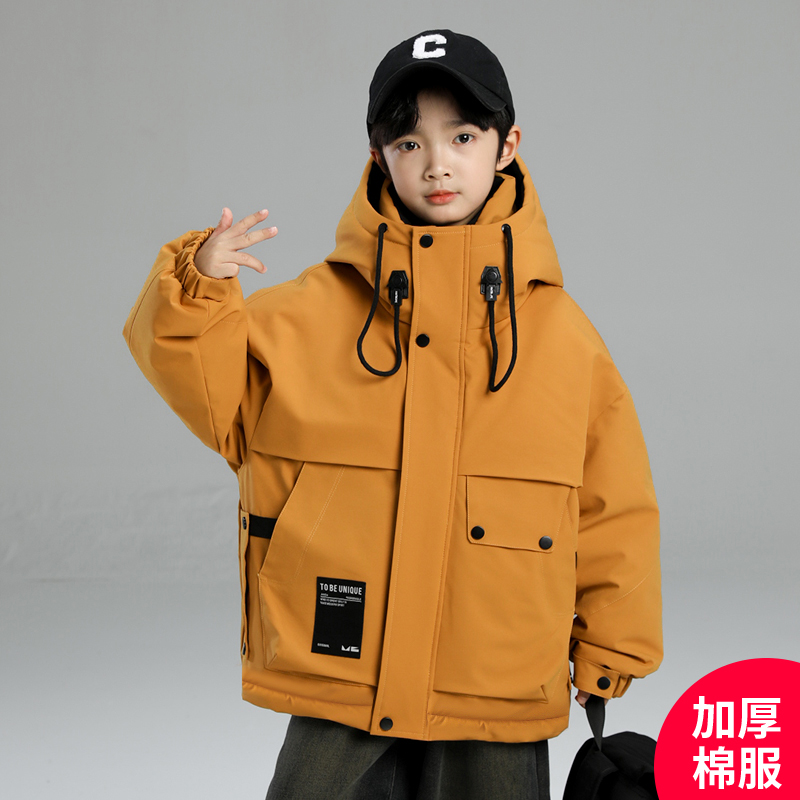 男童冬款棉服2024新款休闲中大童洋气外套潮【QSX3】DF089