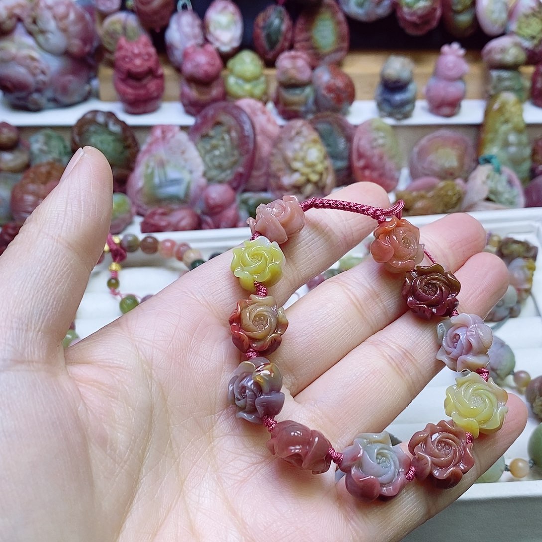 玛瑙/玉髓盐源玛瑙手链未镶嵌