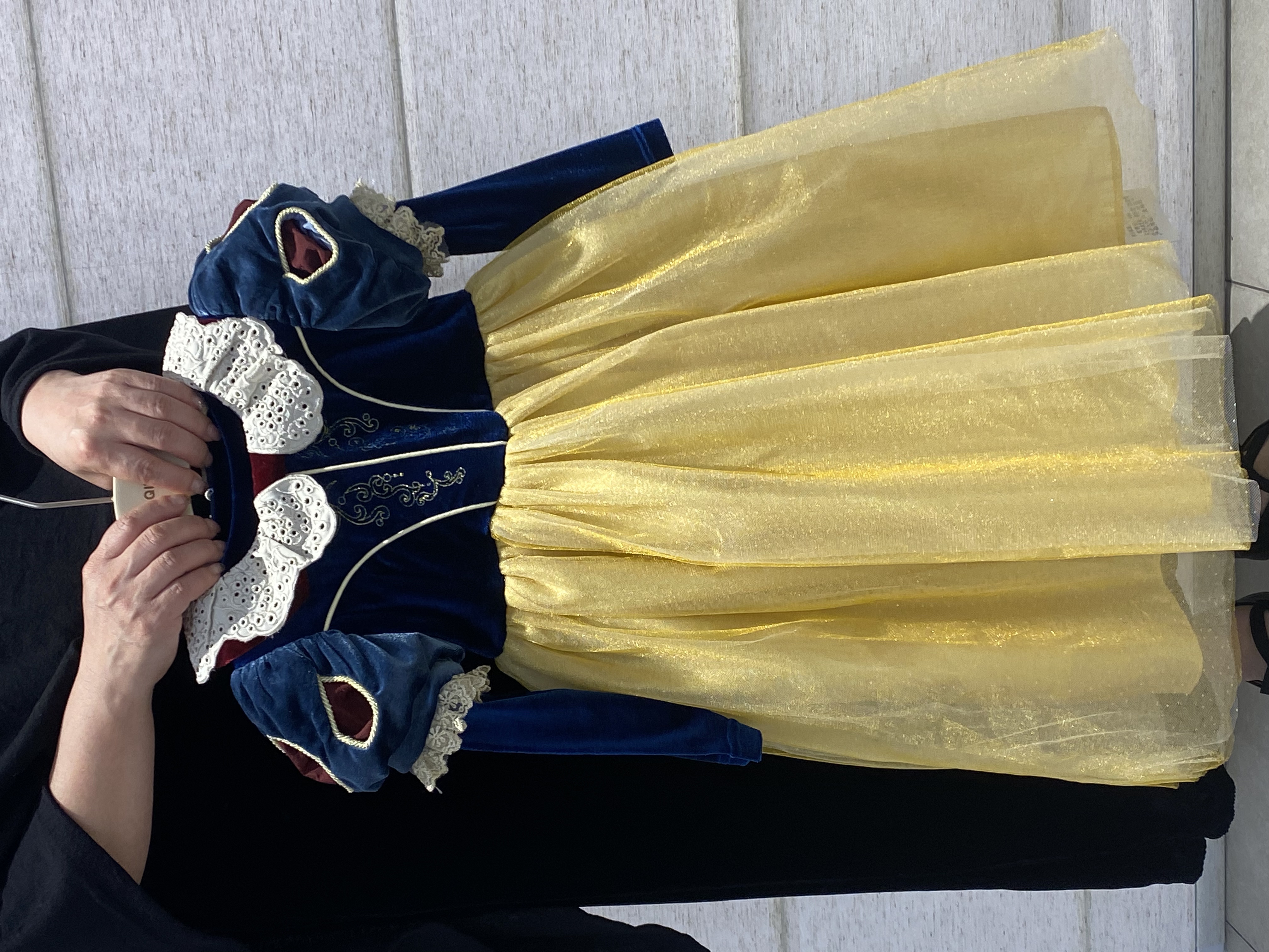 86279-1# 长袖女卡通动漫秋季连衣裙纱裙女童小女孩春秋白雪公主