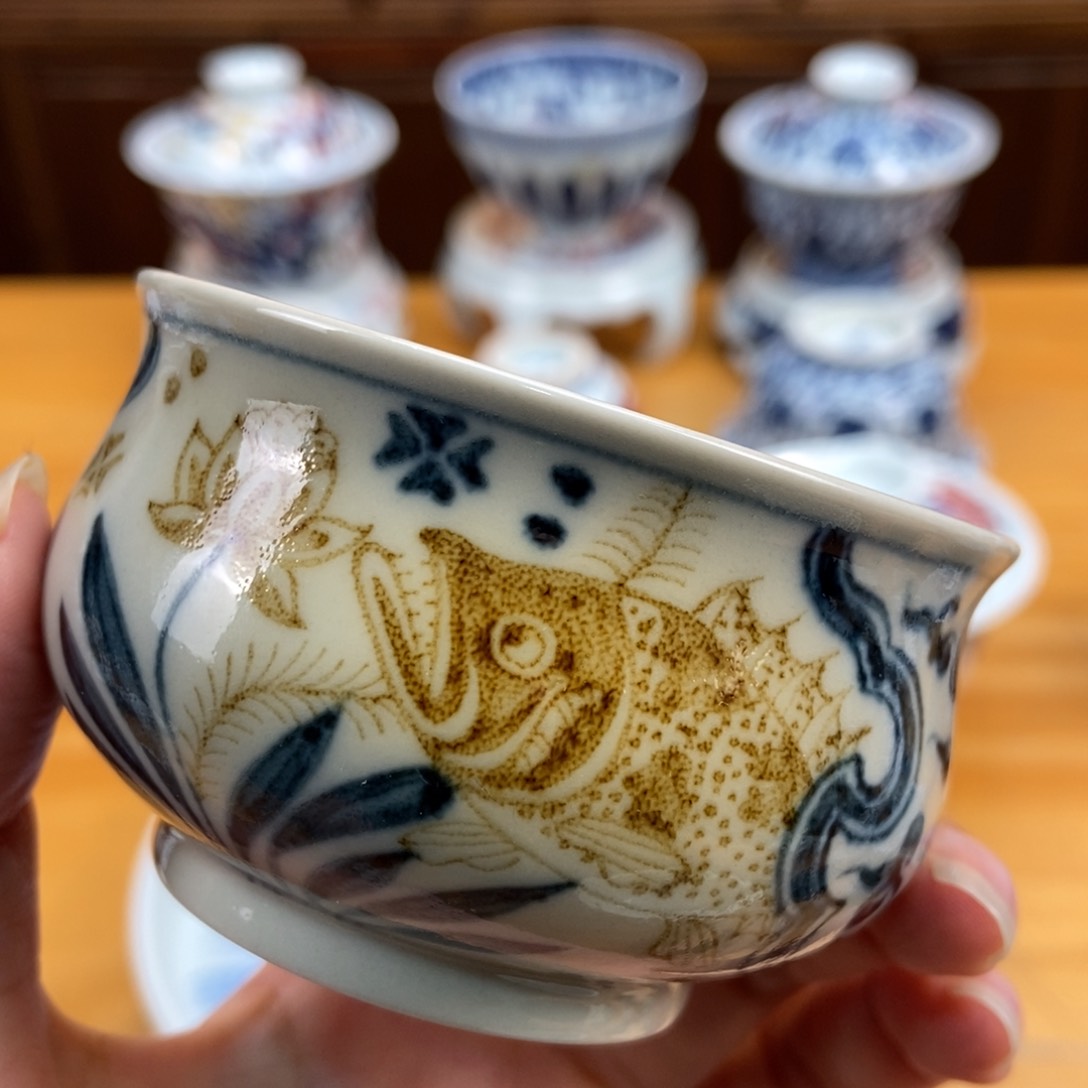 手绘现代茶具非古董