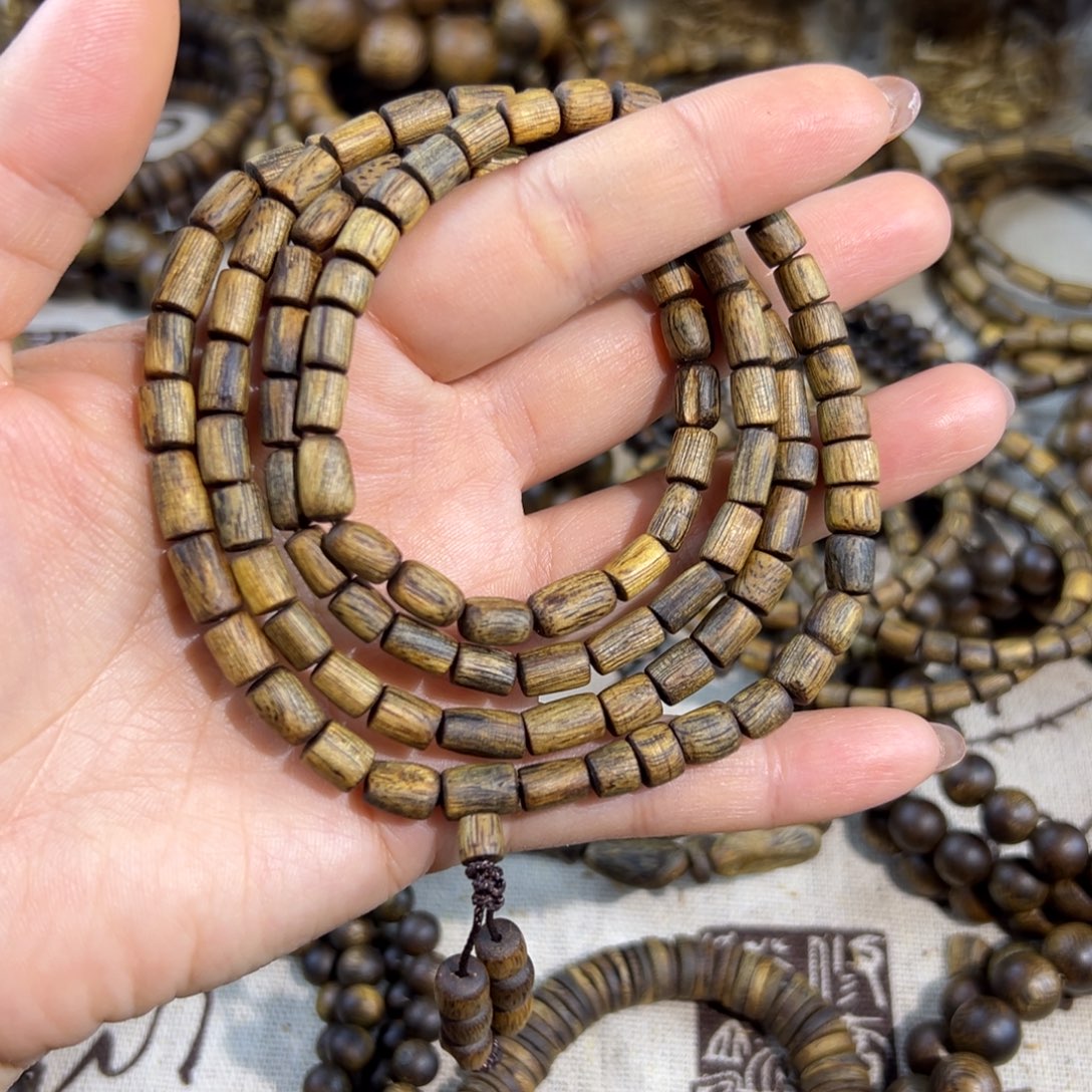 沉香沉香碎屑桶珠多圈15克